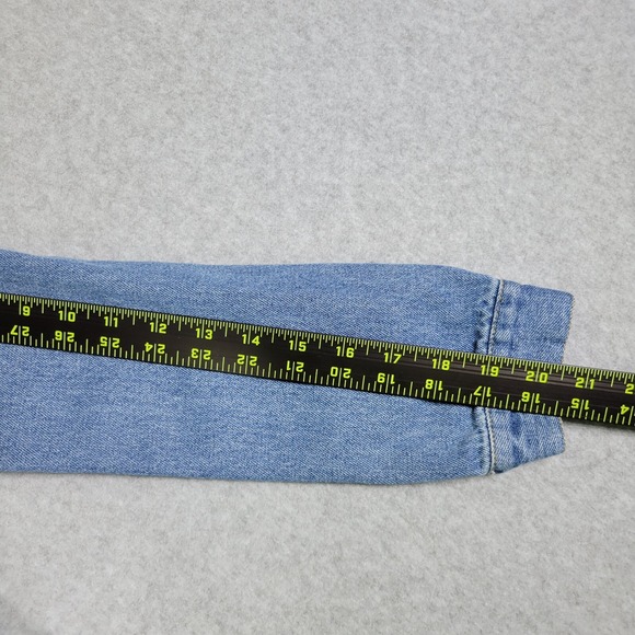 Kids Levi Strauss Denim‎ Jacket Faux Fur Collar Leopard Print Size 10/12 Years - Picture 13 of 14